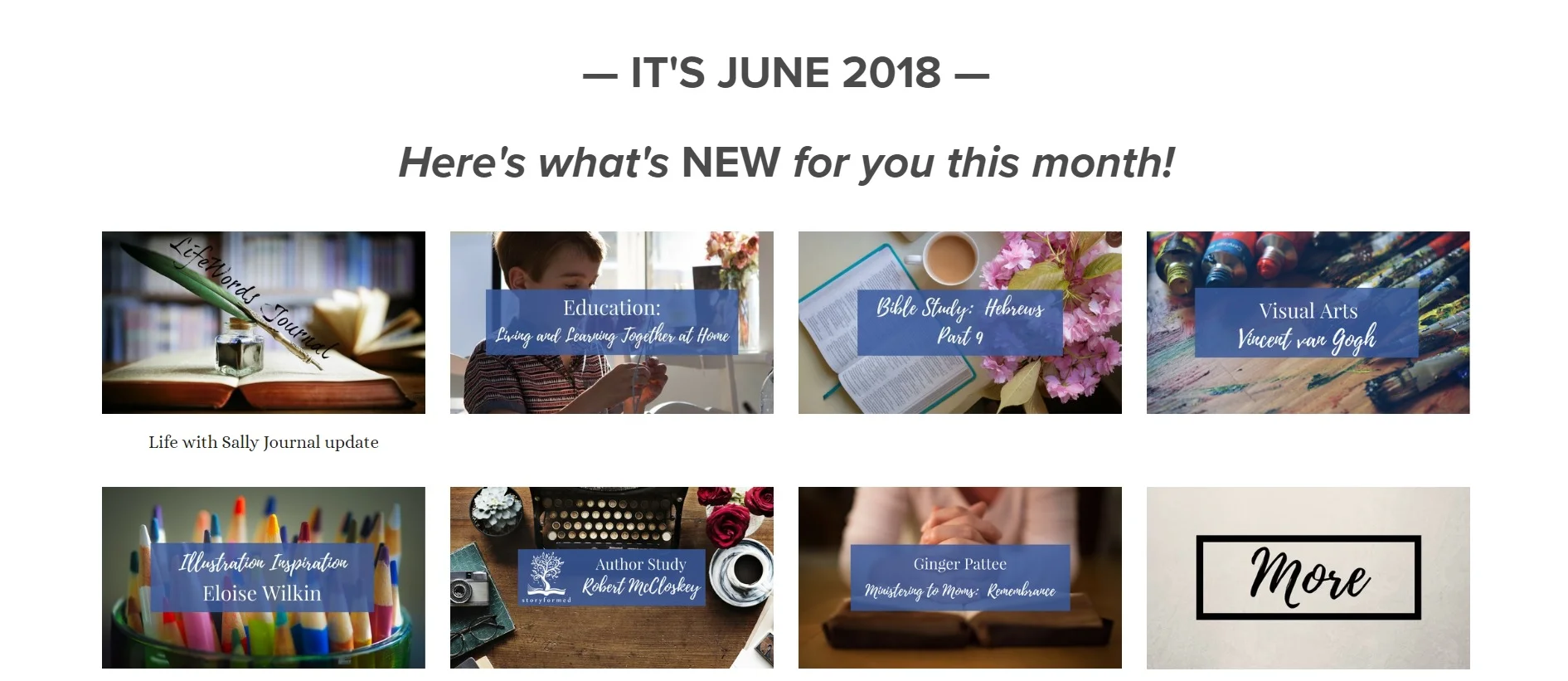 Our June content. 