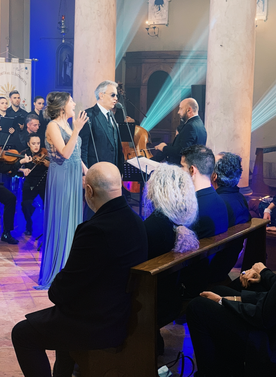 Last year, she was called to fly to Italy to perform with the famous classical singer, Andrea Bocelli. for a Christmas special for TBN. What a fairly tale story and time it was for her.