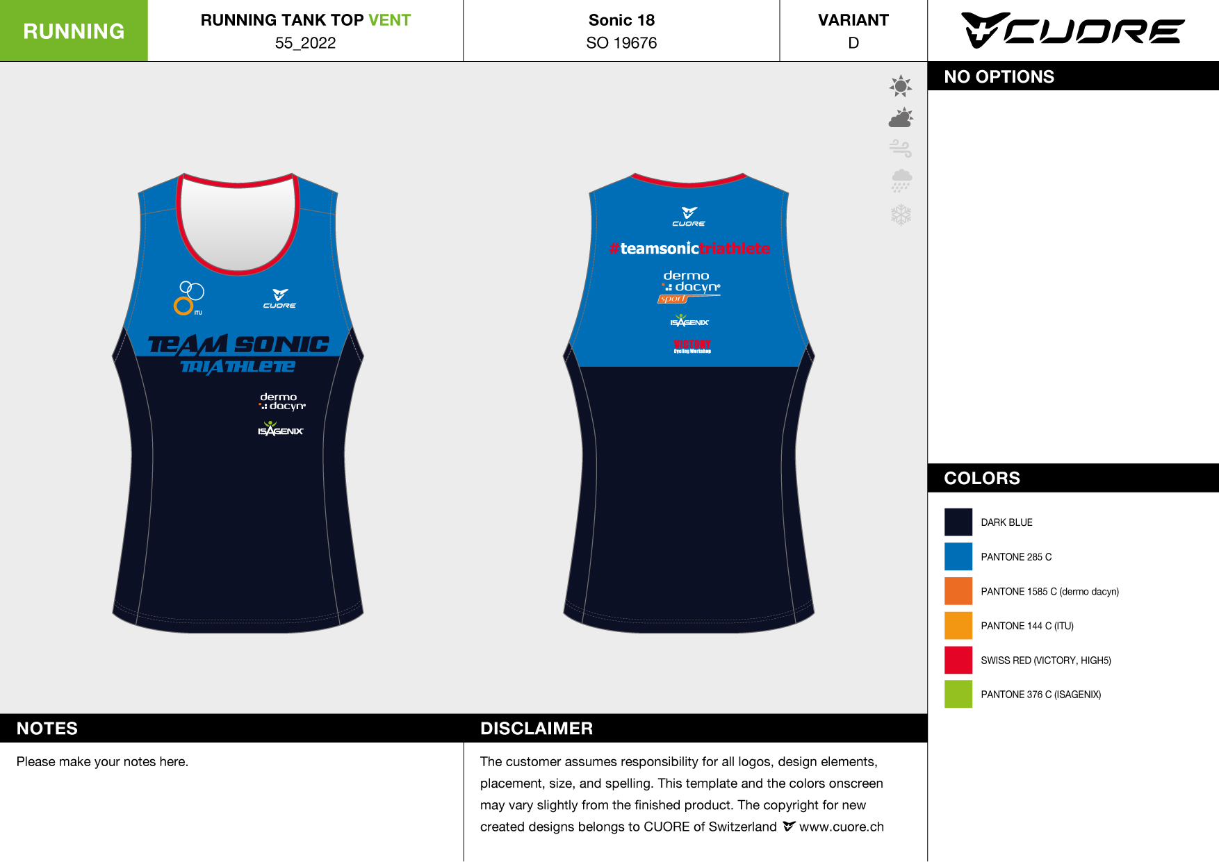 Refreshing run singlet