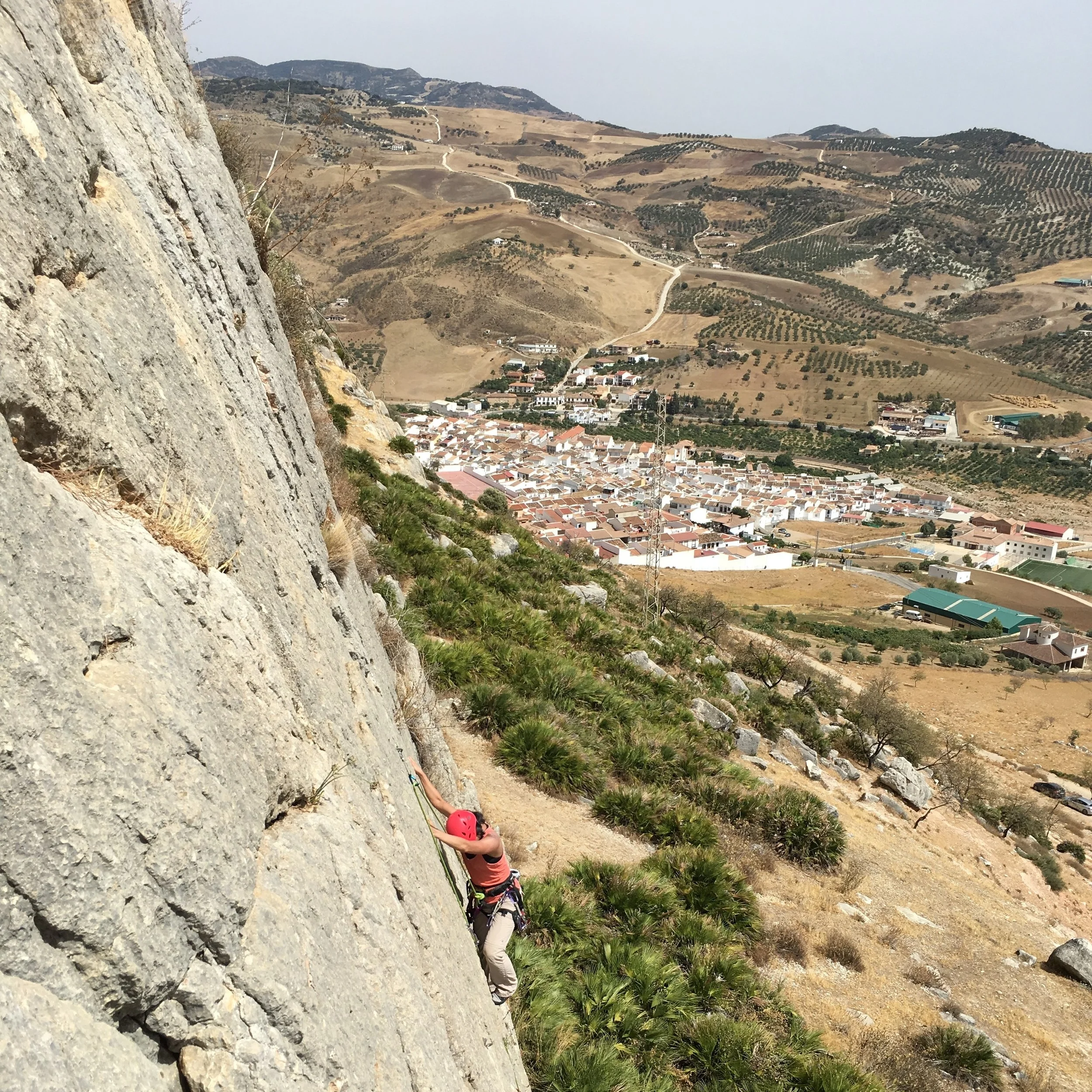 Too hot to take proper pics. One by Lil with the town of Valle de Abdalajis in the background&nbsp;