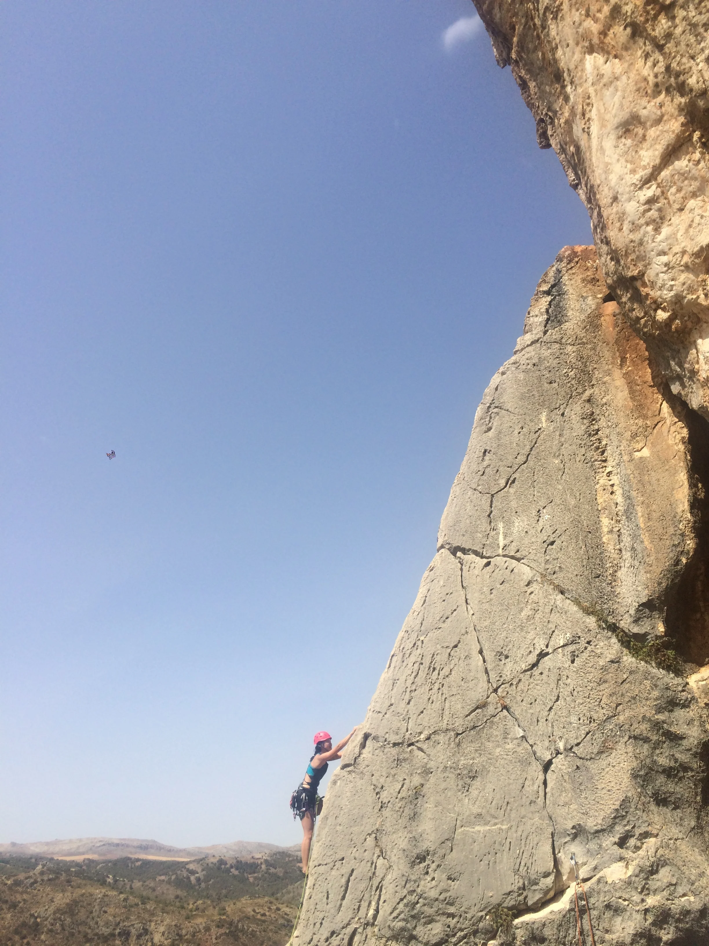 Charm climbing after the crux. Did someone say good views? (Photo Credit Lil)&nbsp;