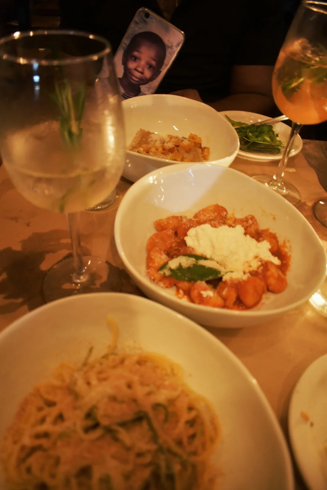  Having Dinner at the  Bonafini Brooklyn  Opening Night Party 