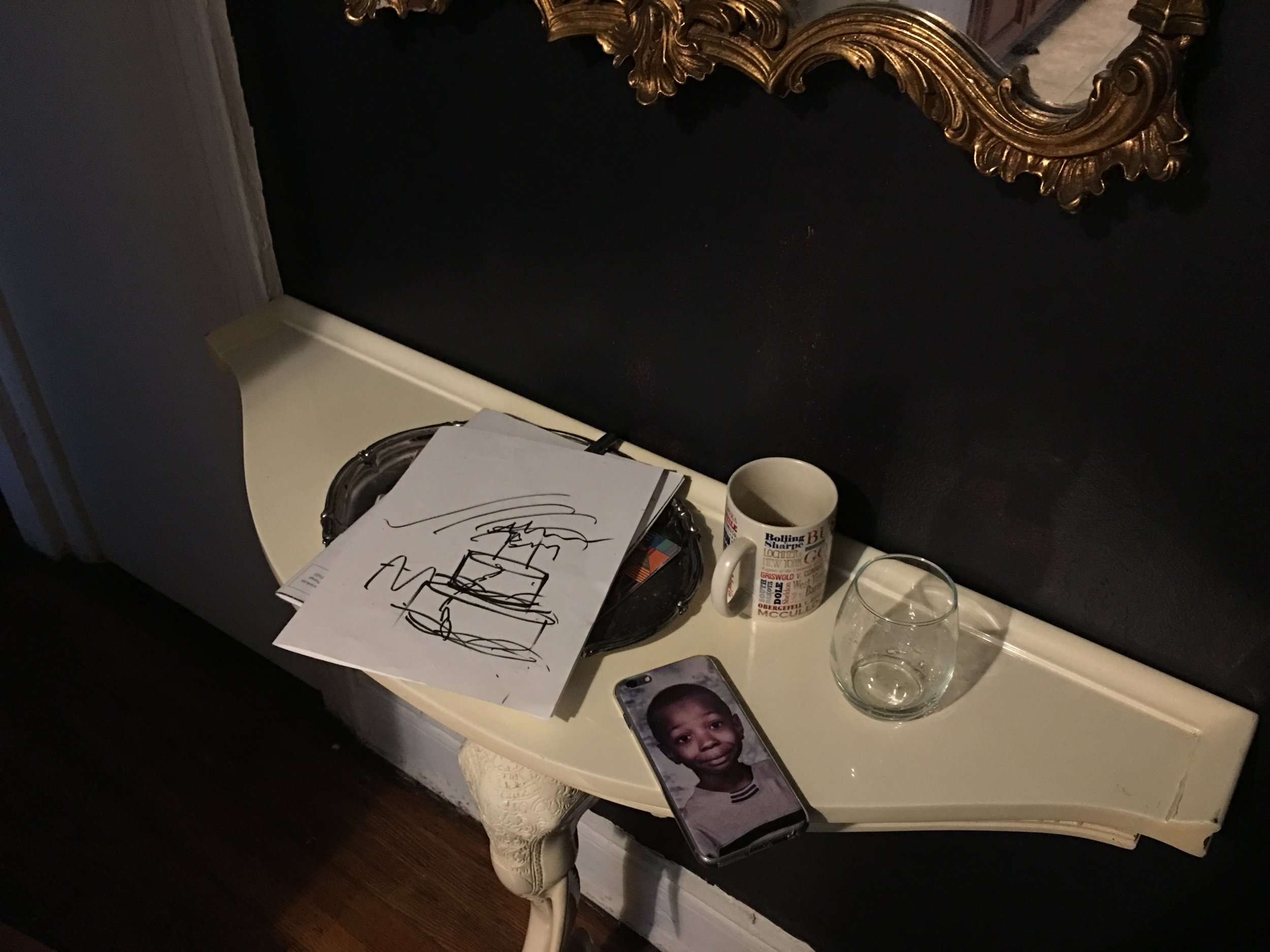  Designing a  Baptism Cake  at the Foyer Table 
