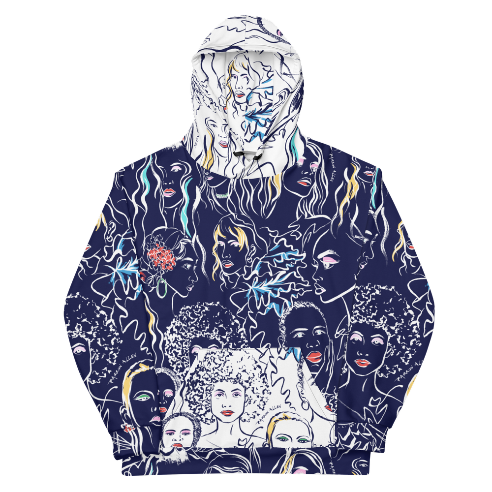 Scarf Print Trompe L'oeil Sweatshirt — Parron Allen