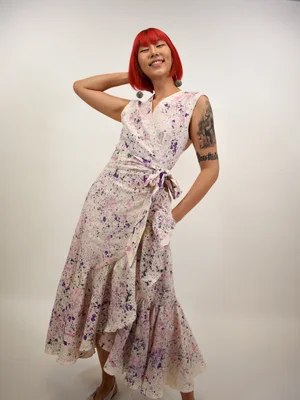 open lace back dress Paint Splatter Sleeveless Dress for Artists and Face Painters M