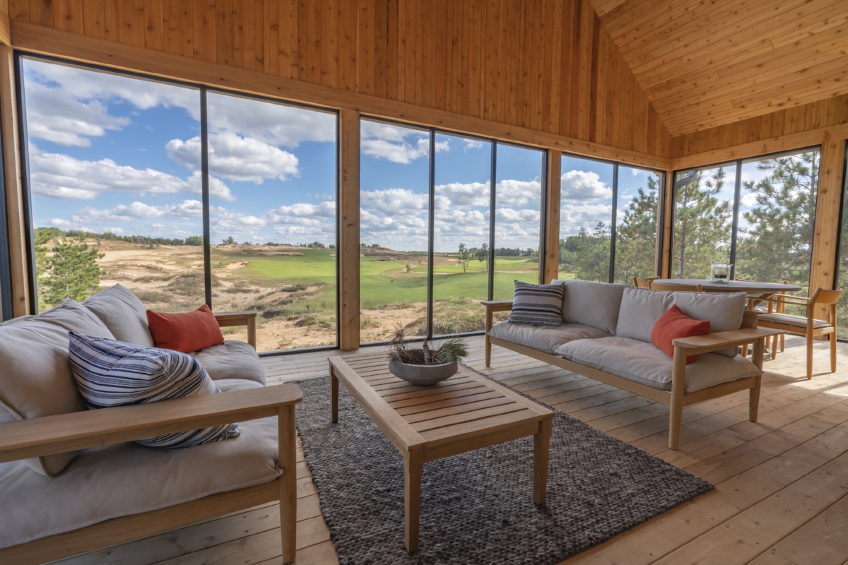 Crenshaw Cabin Screened in Porch View Overlooking Sand Valley 18