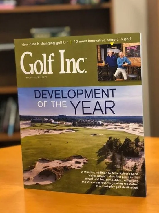 Mammoth Dunes on the cover of March/April 2019 edition of Golf Inc. Magazine