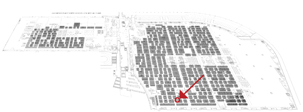WEFTEC 2019 Map - PULSCO Booth Greyscale.png