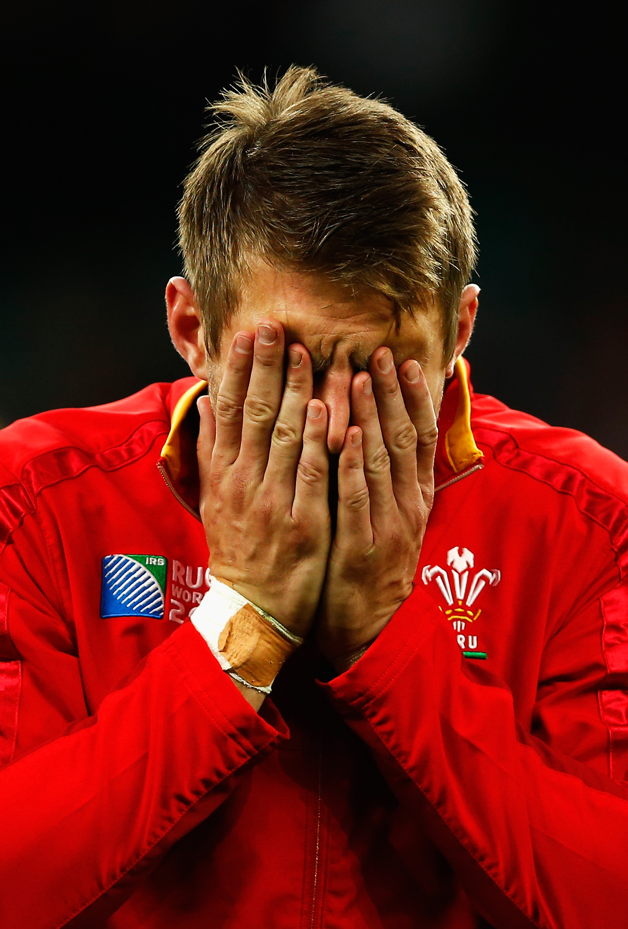  Dan Biggar reacts as Wales are knocked out 