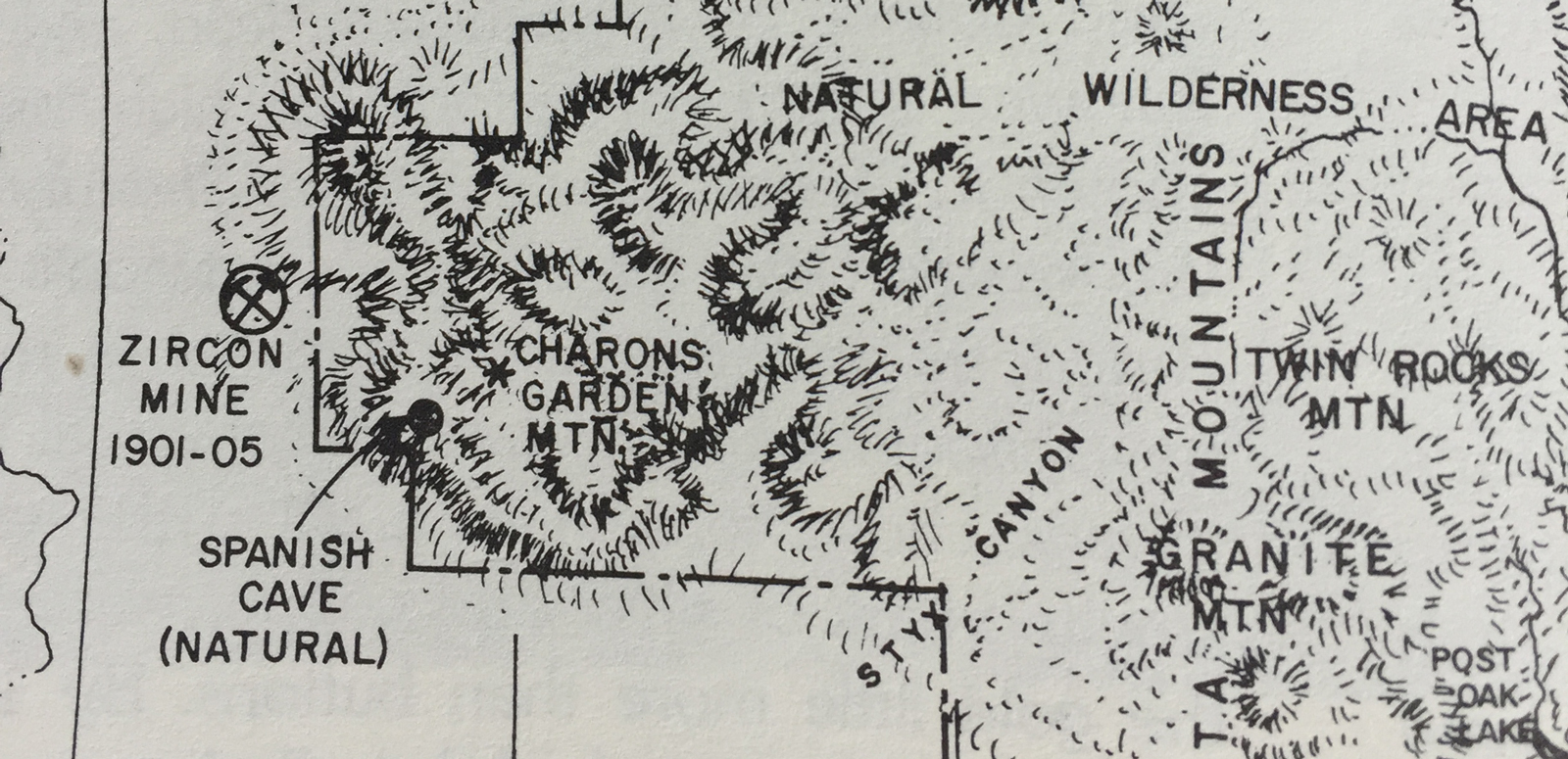 A photo of a portion of the Goonie Map