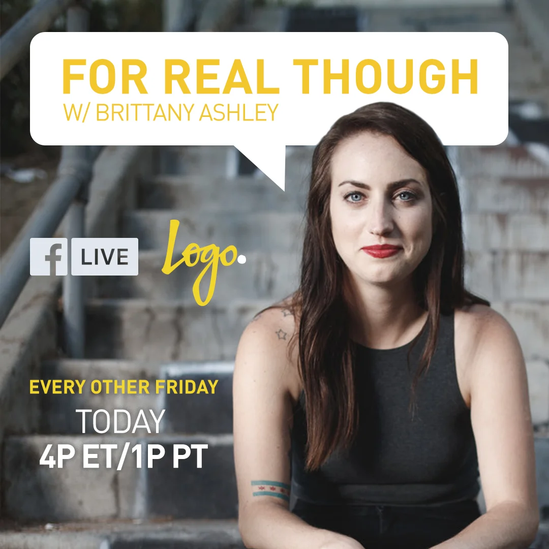 Brittany hosts/writes an LGBTQ+ news show on Logo