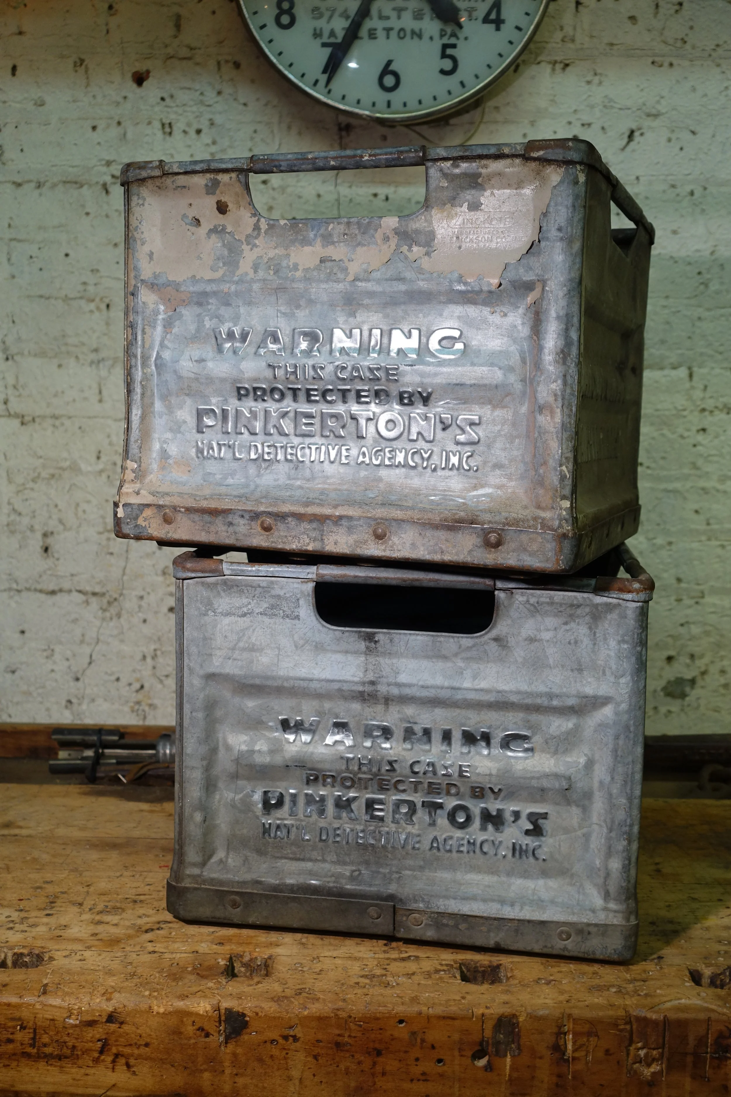 Metal Pinkerton Bins