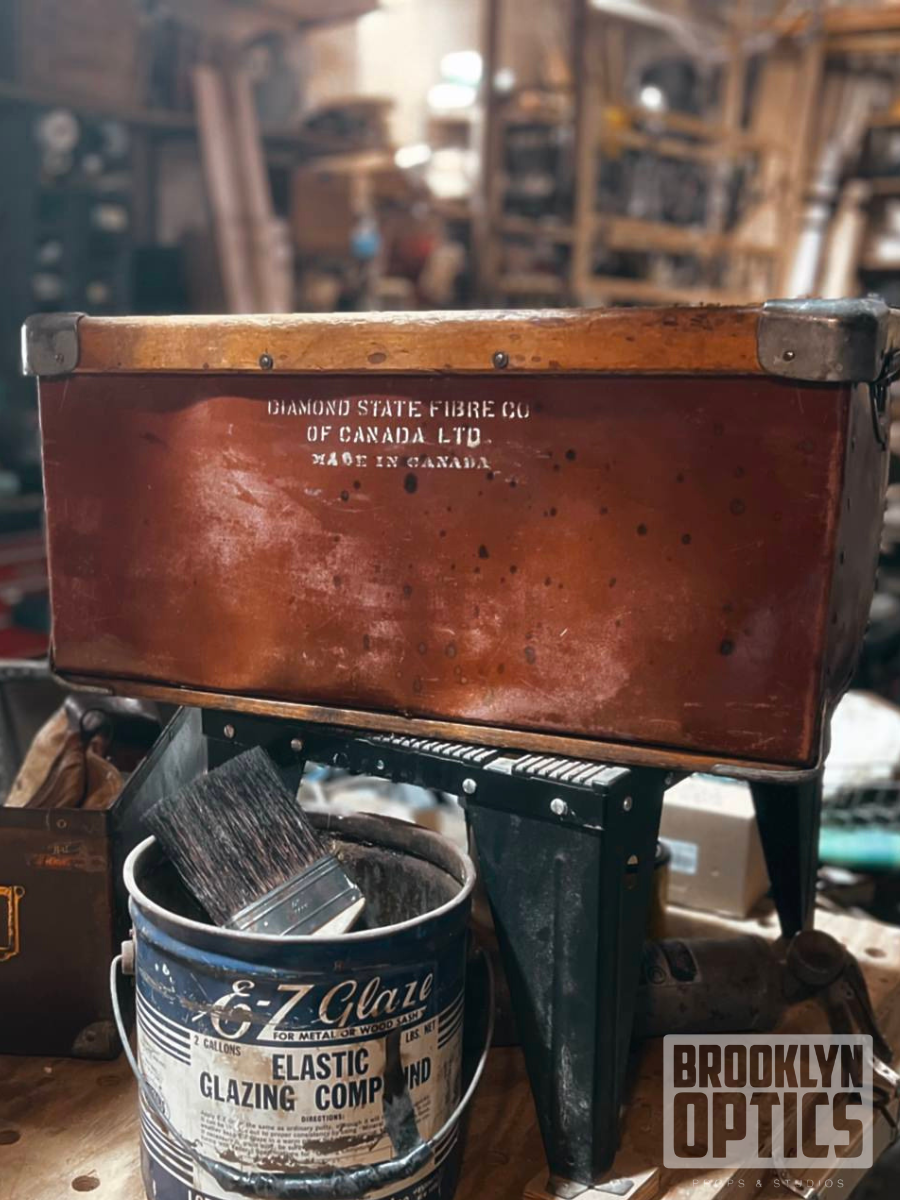 1910s Fiber and Oak Crate