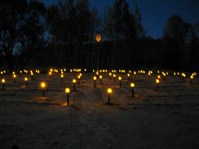 Auspicious 108 solar lanterns are like a mala bead rosary glowing on the cloudy night reminding us to keep the inner light even in the darkest moments of life. 