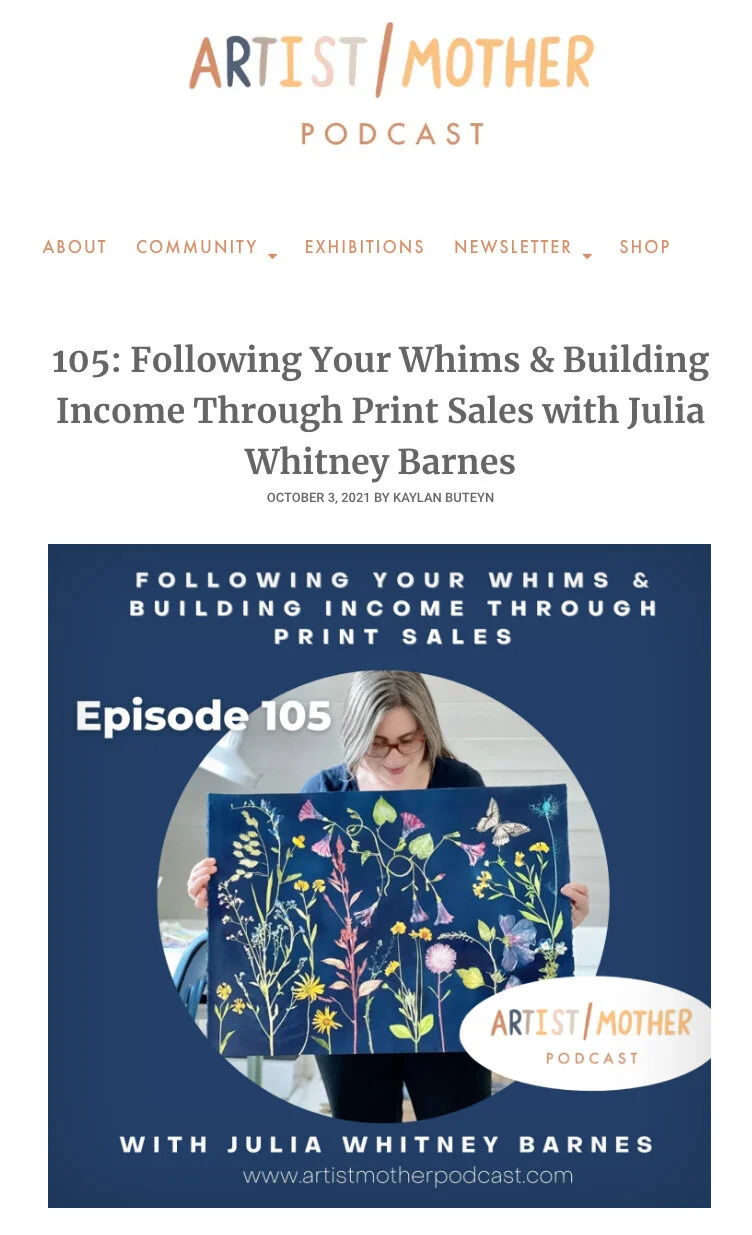 Interview with "Artist/Mother Podcast"