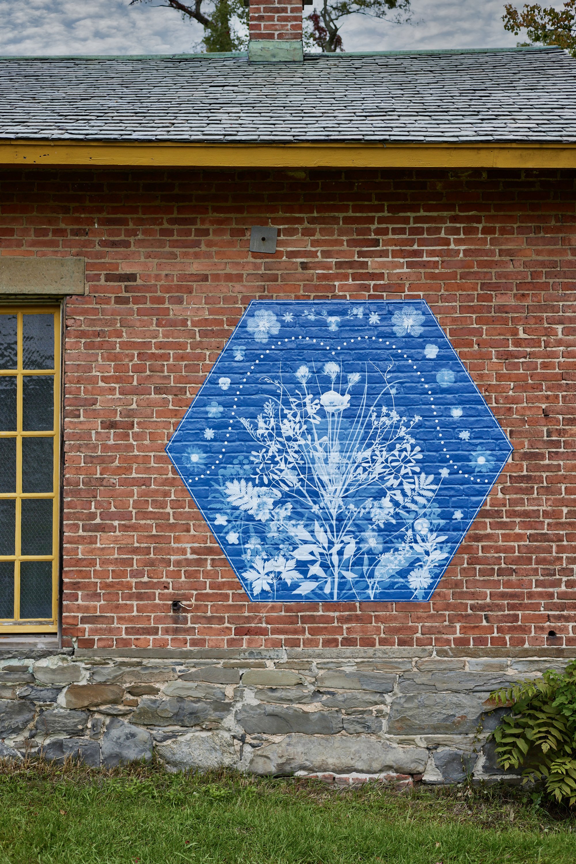  2022 Vinyl on brick exterior  Shaker Heritage Society  Albany, NY 