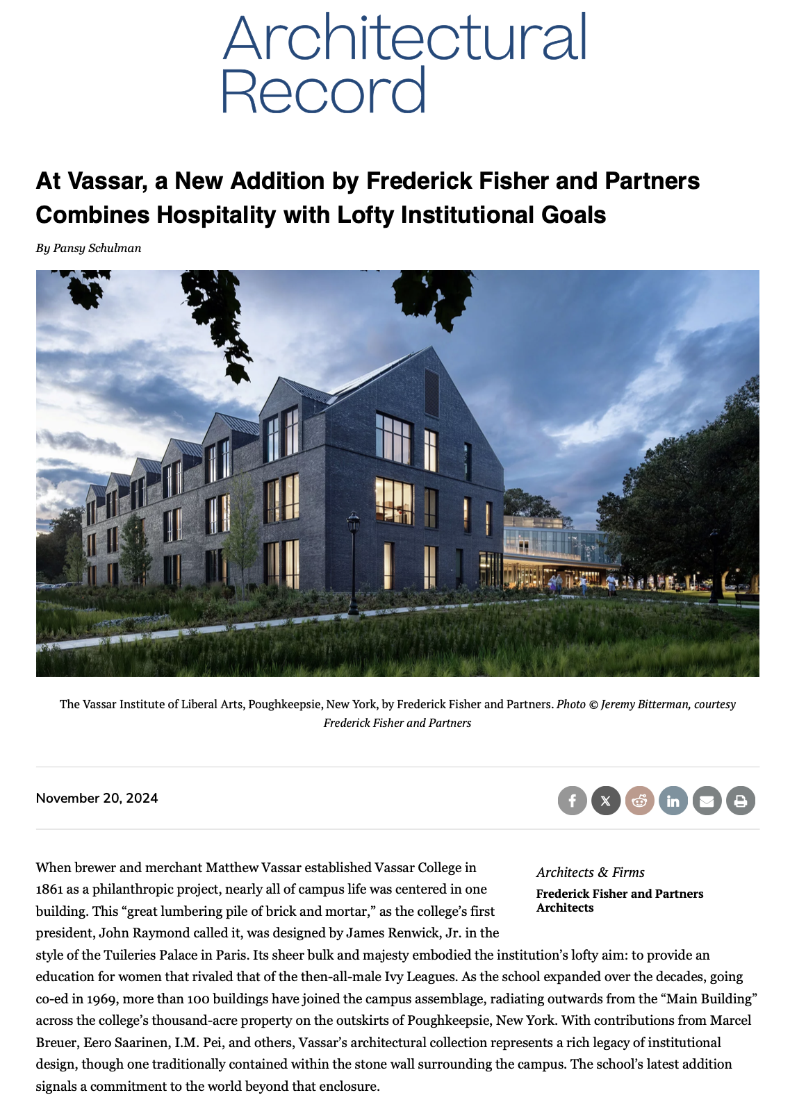 Architectural Record, November 20, 2024