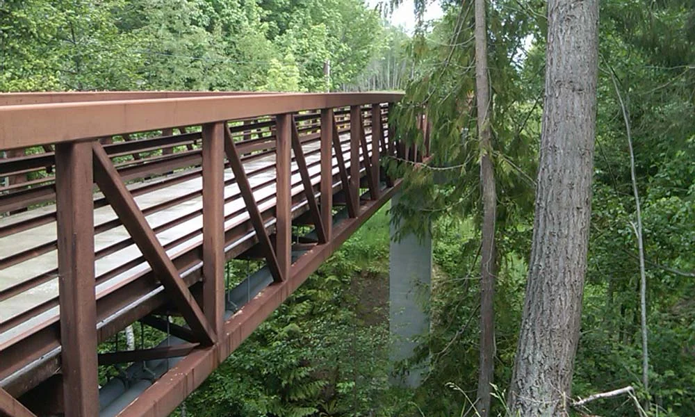 DRY CREEK PEDESTRIAN BRIDGE , Port Angeles, Washington Owner/Client : City of Port Angeles Services : Civil and Structural Engineering, Environmental Permitting