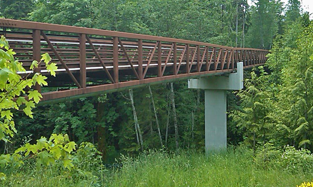 DRY CREEK PEDESTRIAN BRIDGE , Port Angeles, Washington Owner/Client : City of Port Angeles Services : Civil and Structural Engineering, Environmental Permitting