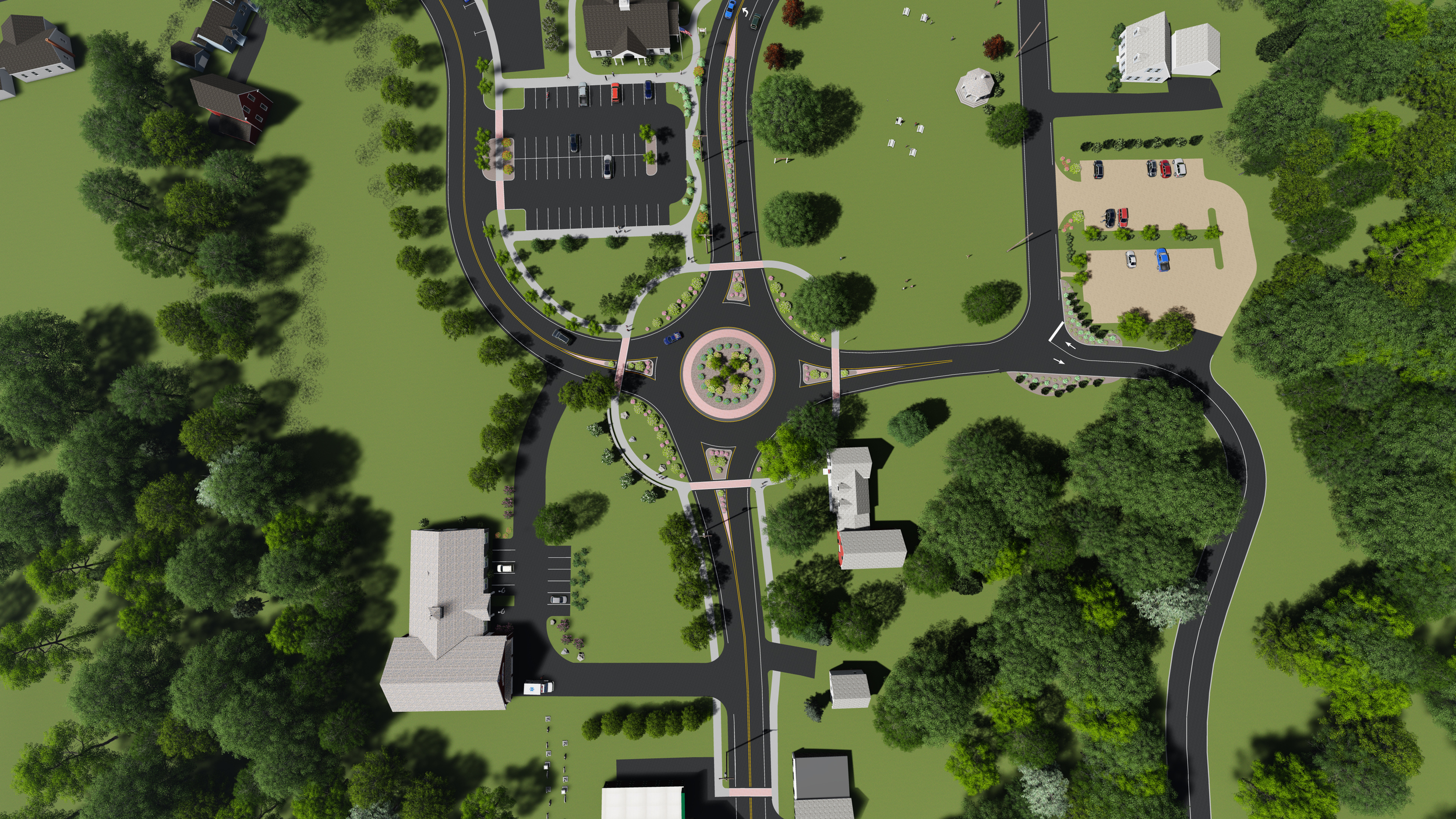 Aerial view of the proposed Boothbay Region Ambulance Emergency Response Center