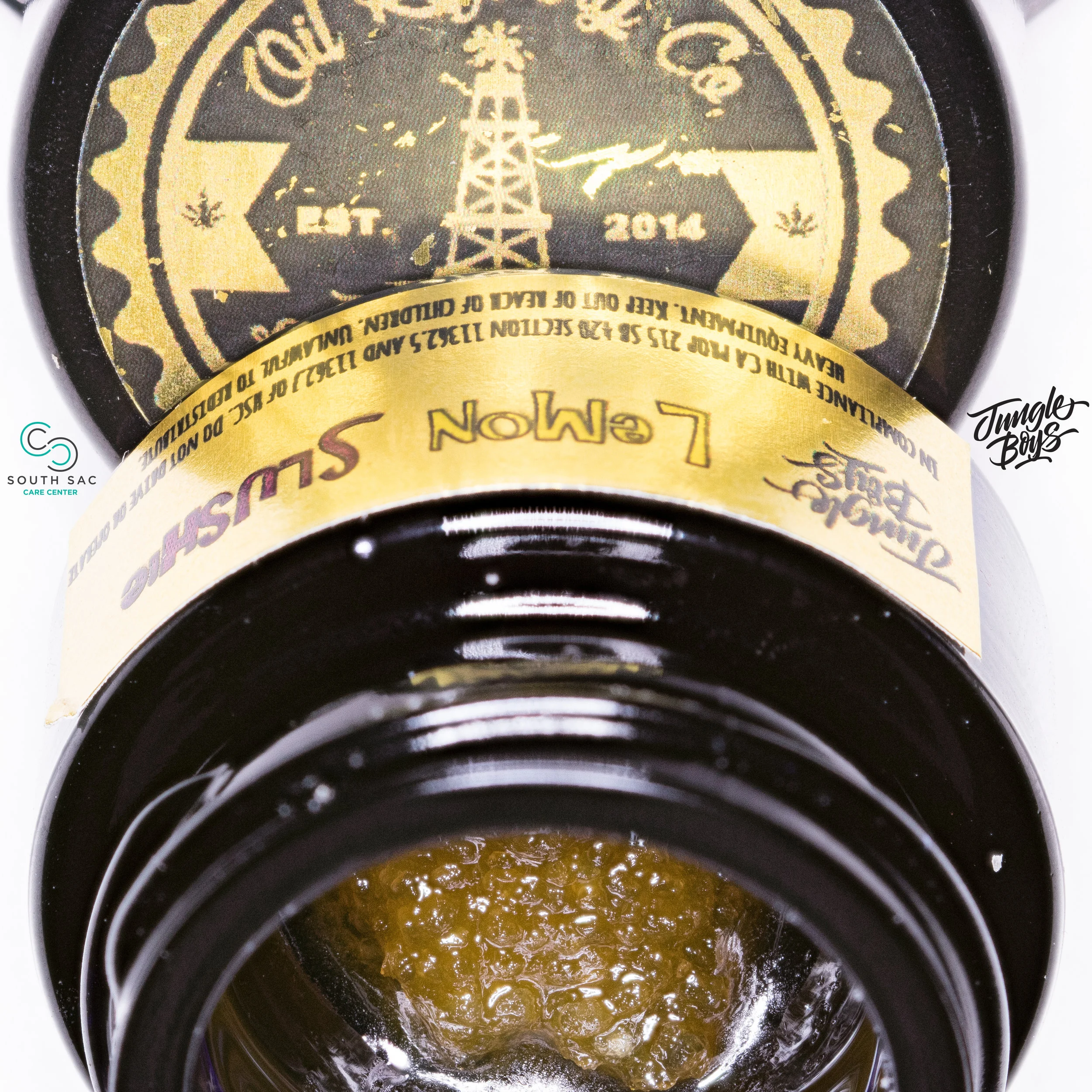 Lemon Slushie sauce processed by Oil Refinery Co. & grown by The Jungle Boys. 