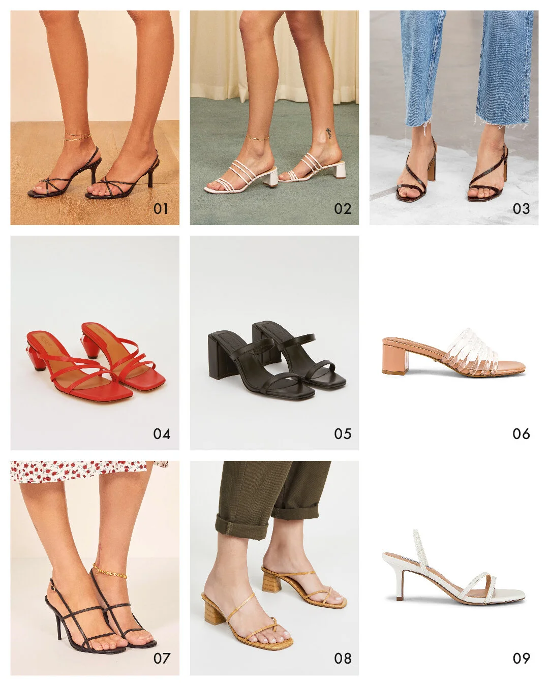 dressy strappy heels