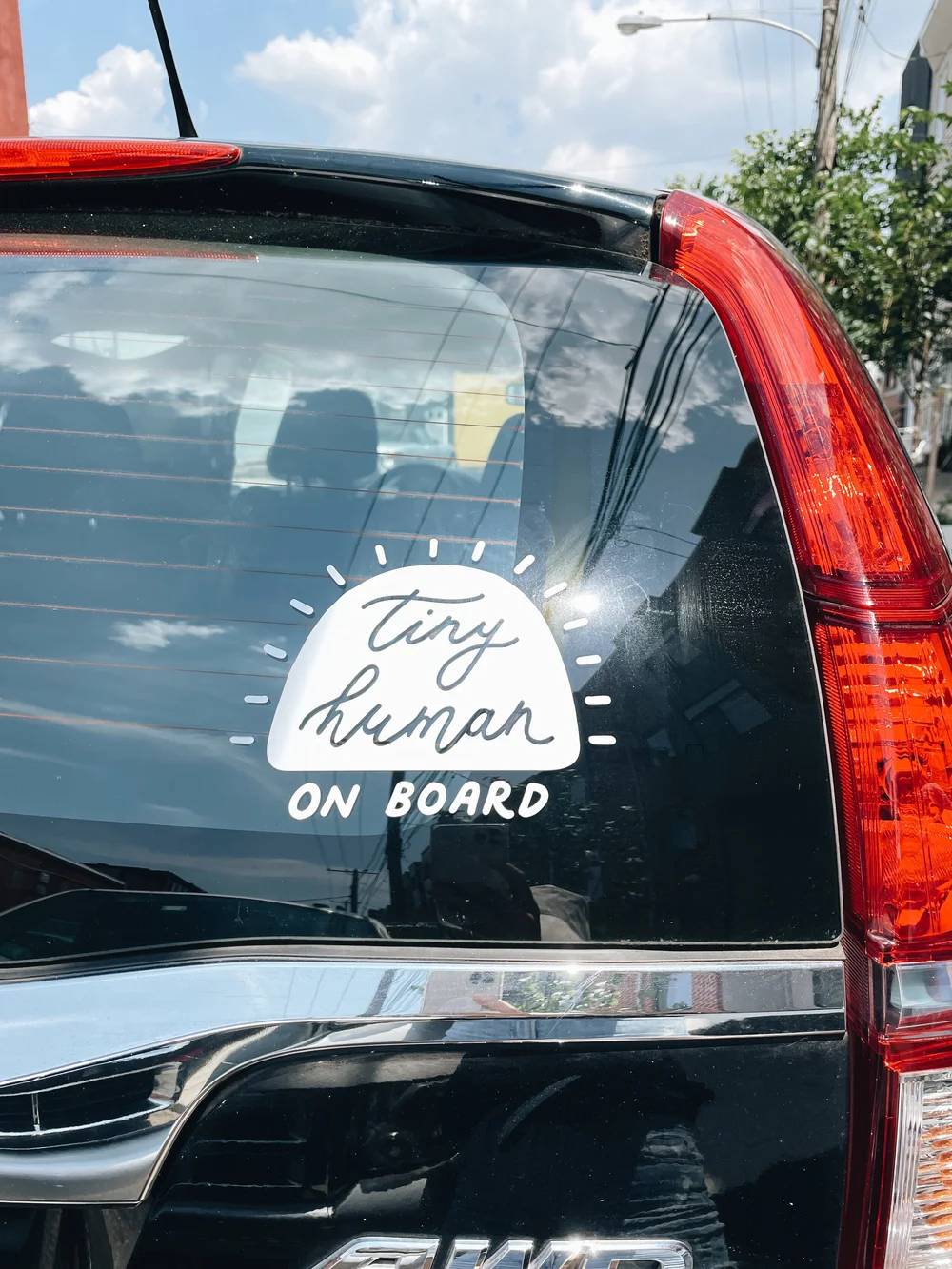 Tiny Hobbits On Board Vinyl Decal Sticker - 5.5x1.5 In, White, For Car, Truck, Wall, Laptop - Oracal 651
