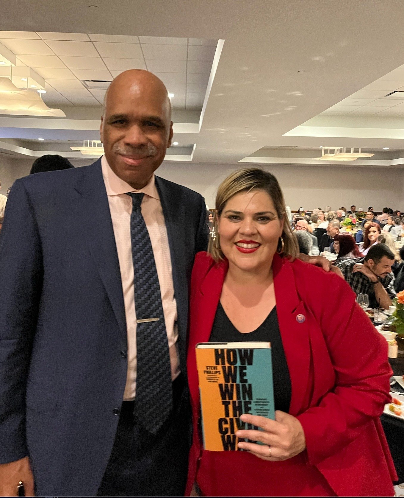 This week's podcast guest will be @teranforarizona who is running to replace Arizona @reprubengallego's House seat. 

Here she is w/ @sphilli holding up #HowWeWin the Civil War!

🤩