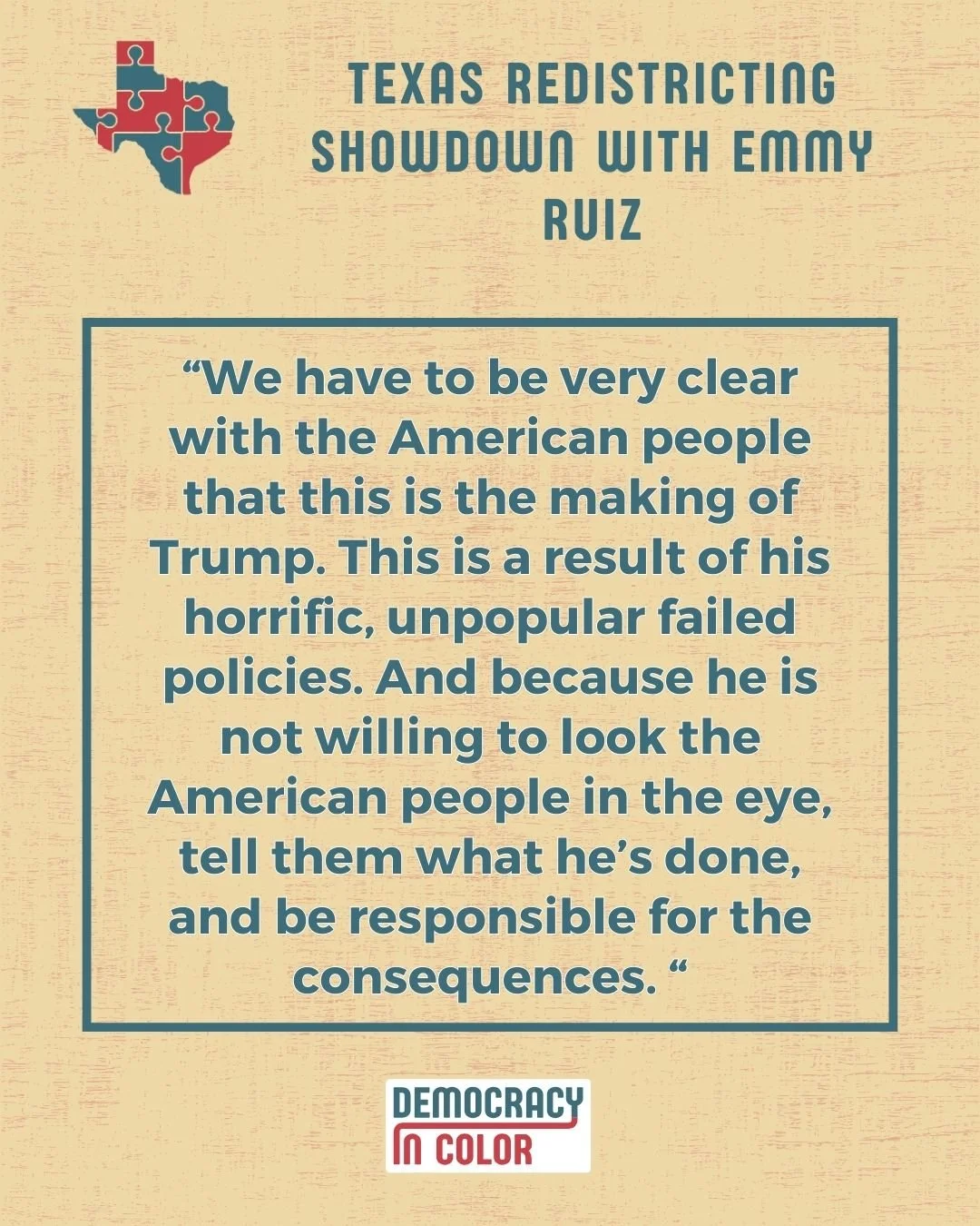 On our latest pod episode, former advisor to the President during the Biden-Harris admin Emmy Ruiz shares how Democrats need to communicate to voters about Trump's unpopular policies.

Full episode streaming wherever you get your podcasts.

#democrac