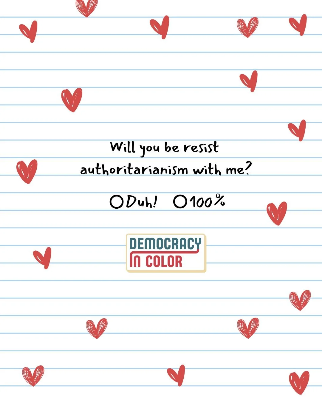 Happy Valentine's Day!

In the words of @badbunnypr, "The only thing more powerful than hate is love." 

#vday2026 #democracyincolor