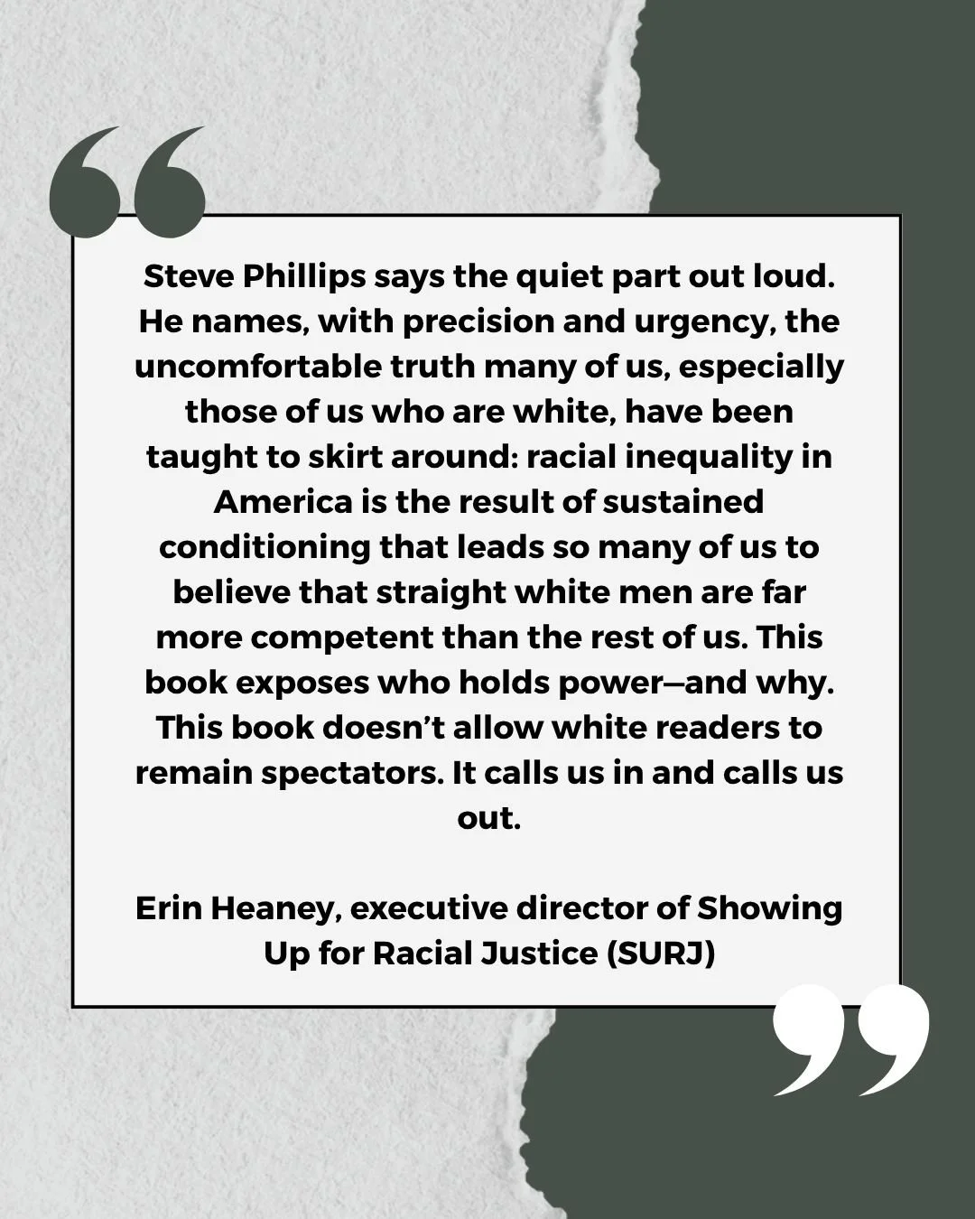 Executive director of @showingupforracialjustice @erinheaneysurj describes @sphilli's new book from @thenewpress "Are White Men Smarter Than Everybody Else?" as one that doesn't allow white readers to remain spectators.

If you're ready to 