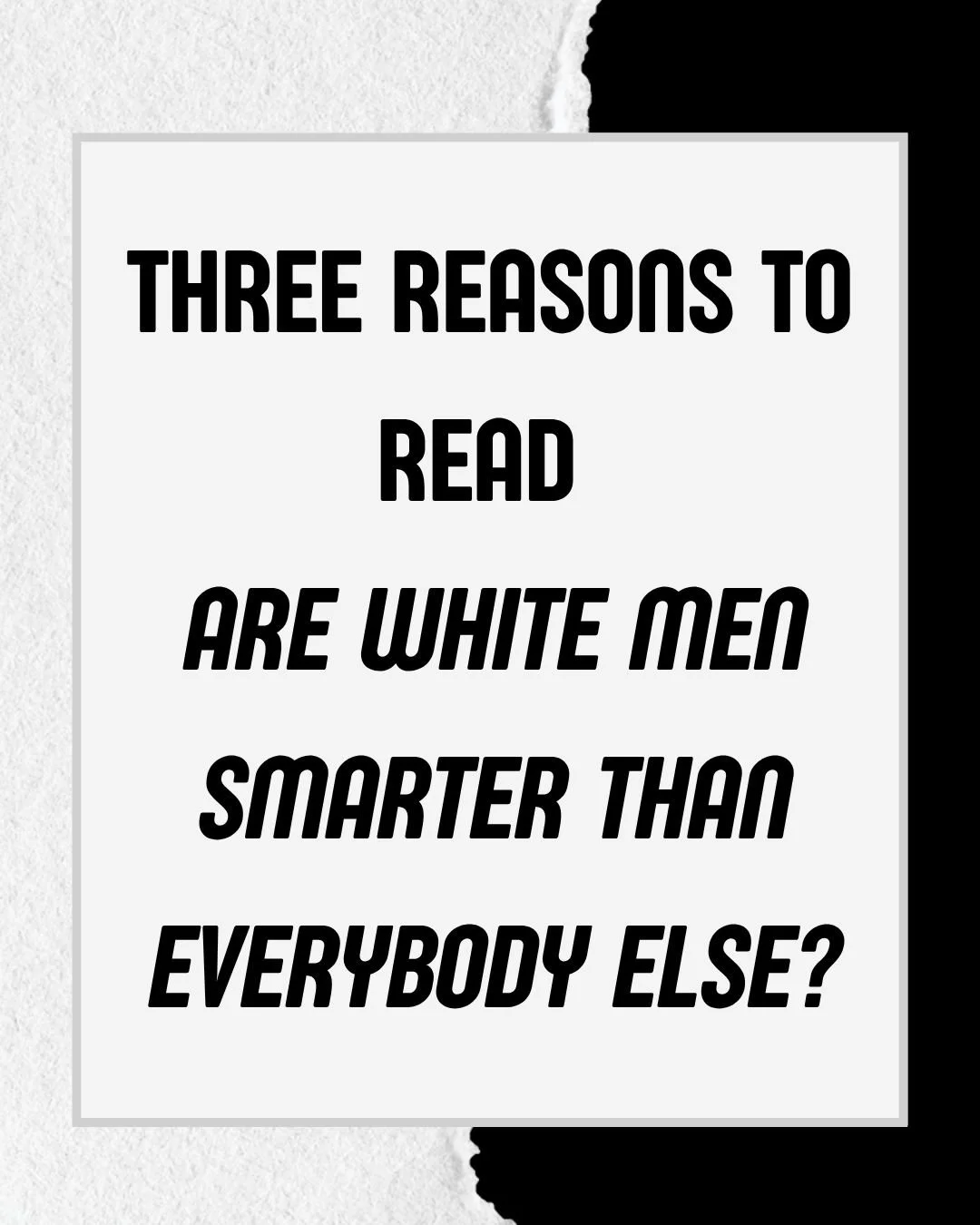 @sphilli's new book "Are White Men Smarter Than Everybody Else" comes out TOMORROW!

If you care about equality and challenging the status quo, this book is for you!

Preorder your copy now &amp; tell a friend who is ready to debate answers