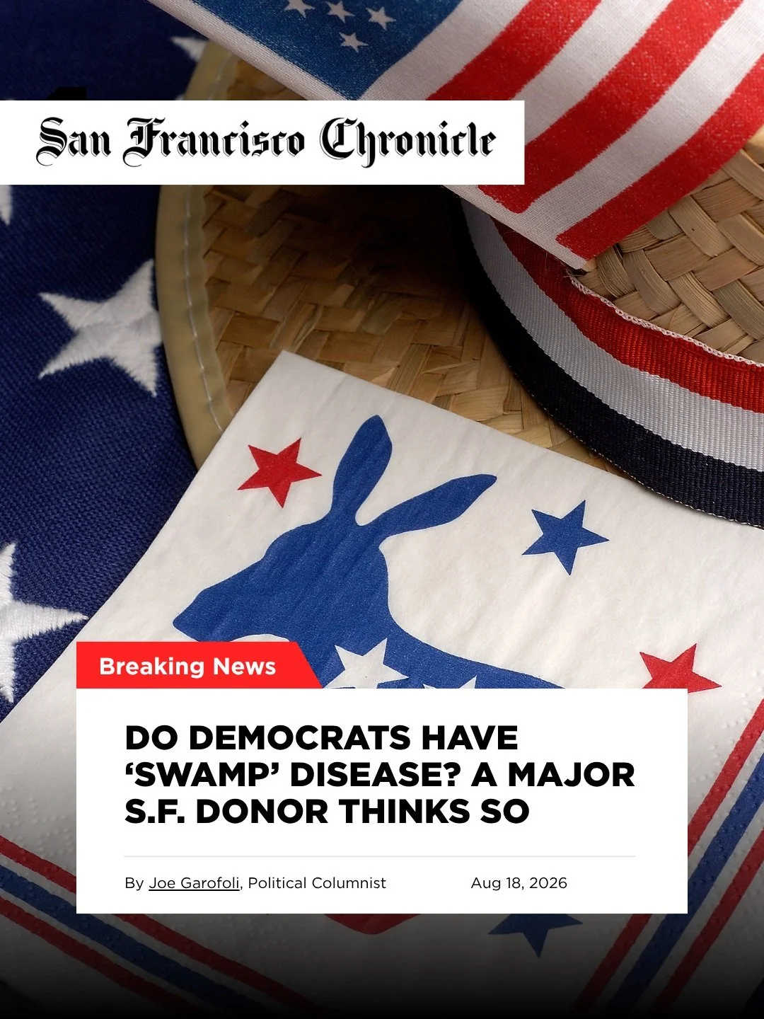The San Francisco Chronicle is paying attention. 👀

Our 2026 SWAMP Audit argues that the Democratic Party&rsquo;s preference for straight white men isn&rsquo;t just a representation problem. It&rsquo;s a strategic problem that could cost Democrats i