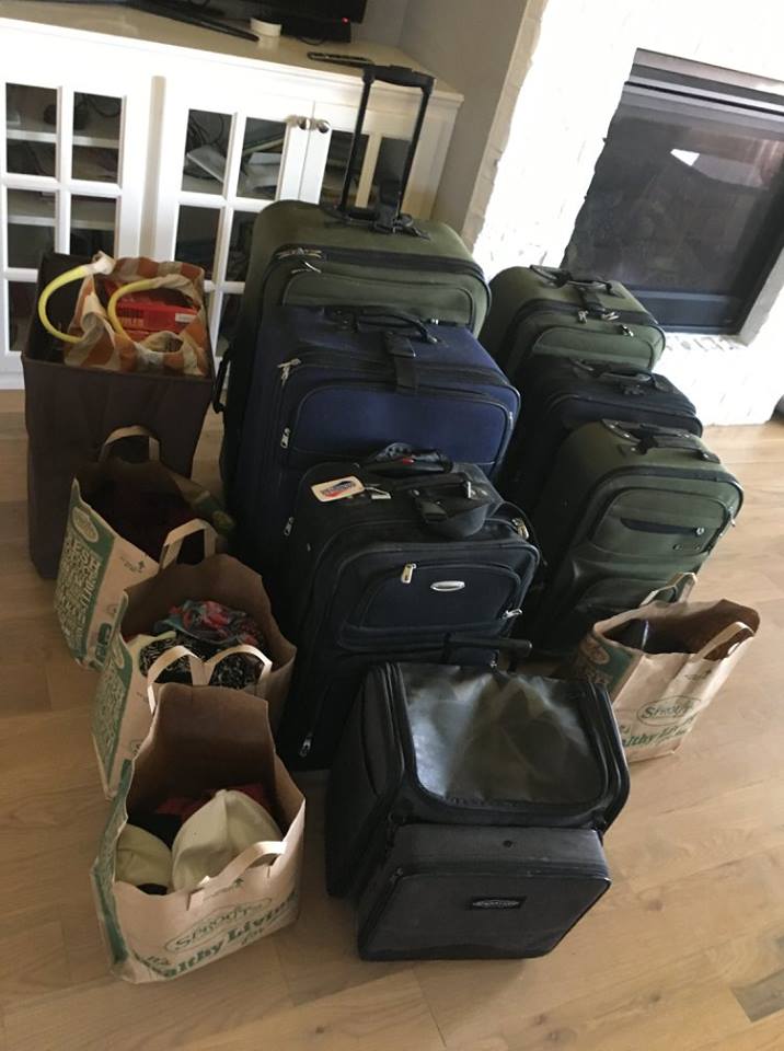 They said rolling suitcases were treasures so my sister posted a message on her neighborhood page and collected all of these!! Thank you!