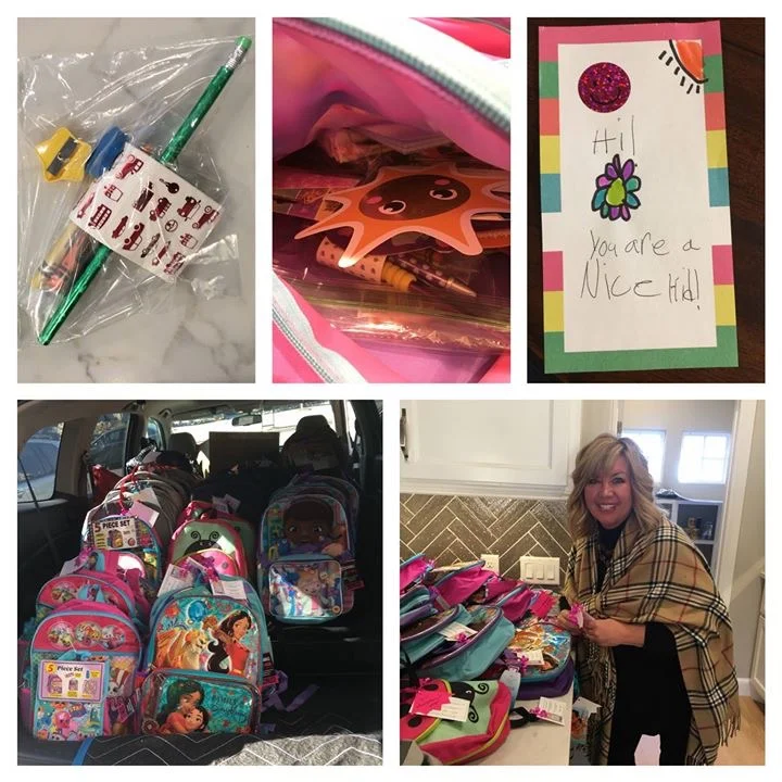 We had fun at our bag stuffing party! — with Robin Feuerborn and McCaleb Homes .