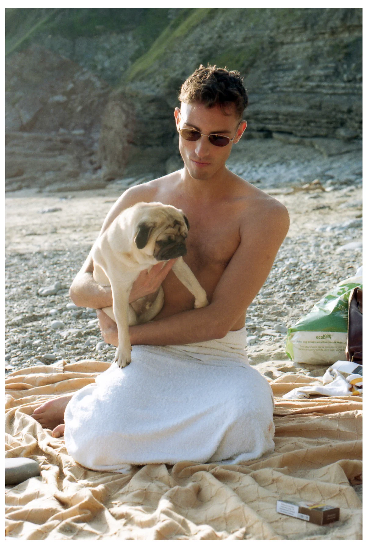 Lin and dog, border.jpg