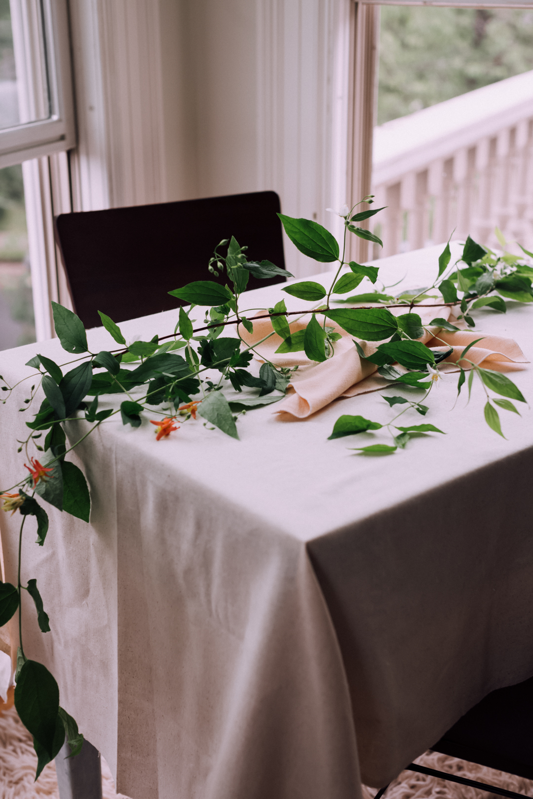 flowers on the table