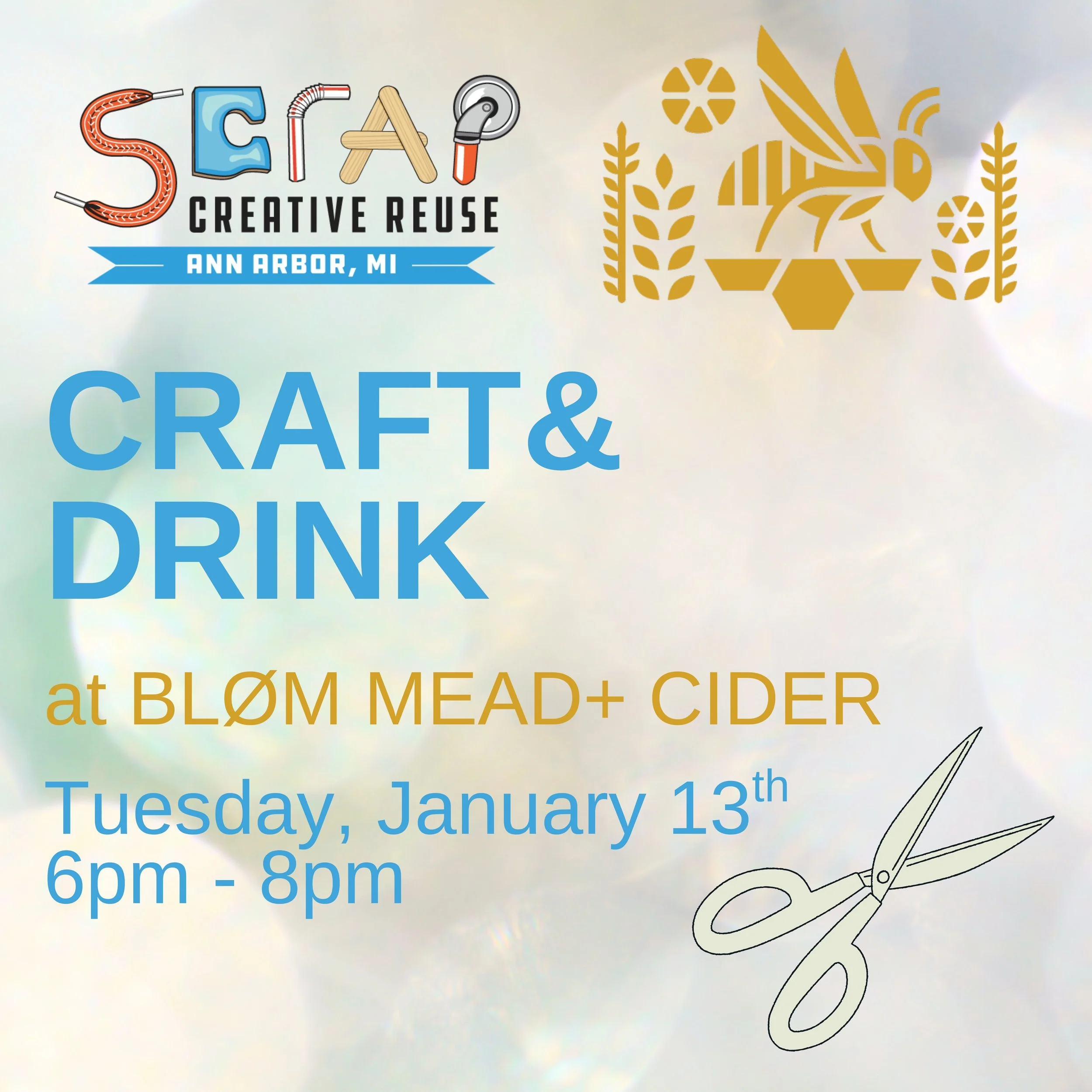 Craft &amp; Drink with SCRAP Creative Reuse