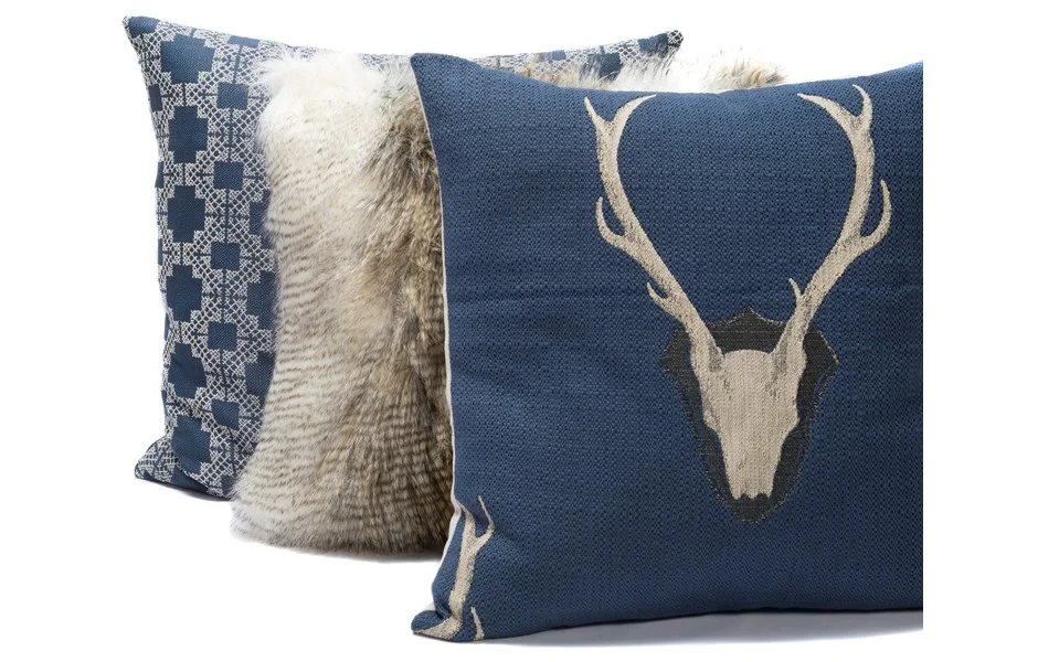 DV Kap Pillows Navy, Fur, Deer