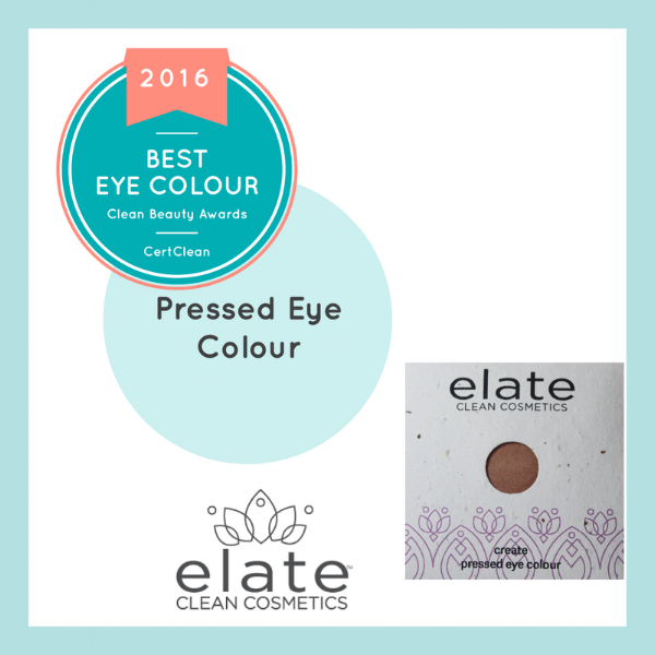 Elate Cosmetics eyeshadow in the color, Quintessence, won CleanBeauty 's 1st Place Award for Best Eyeshadow of 2016. 