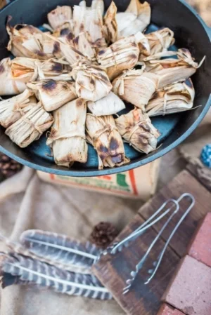 Corn Husk Wrapped Salmon taken by I Heart My Groom