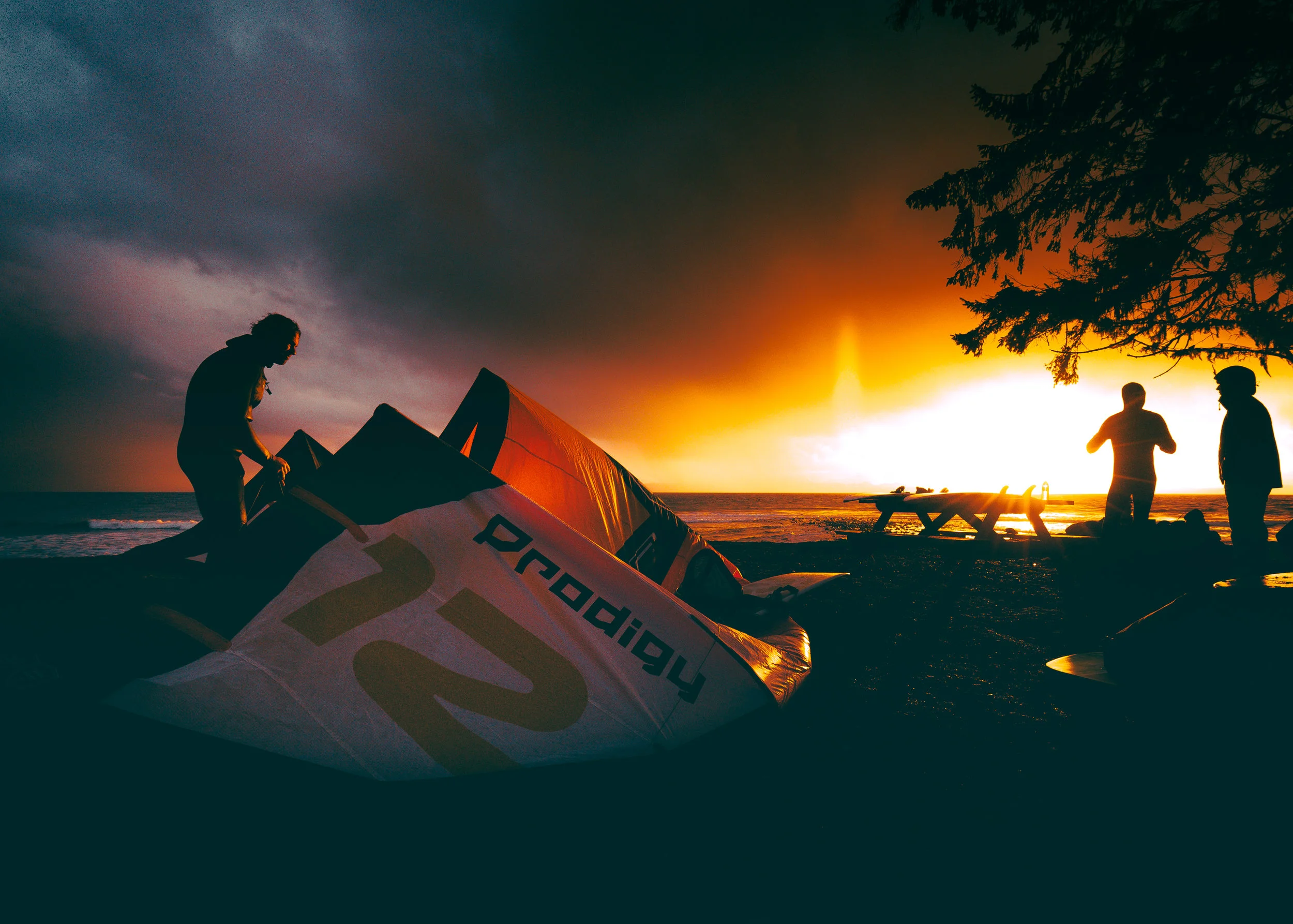 A perfect finish to a day of kite surfing on the West Coast of Vancouver Island. 