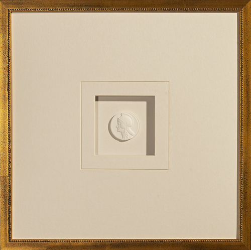 SI64 Single White Mat on White with V-Groove Frame 305-405 Overall Size 17 W x 17 H Price Code E