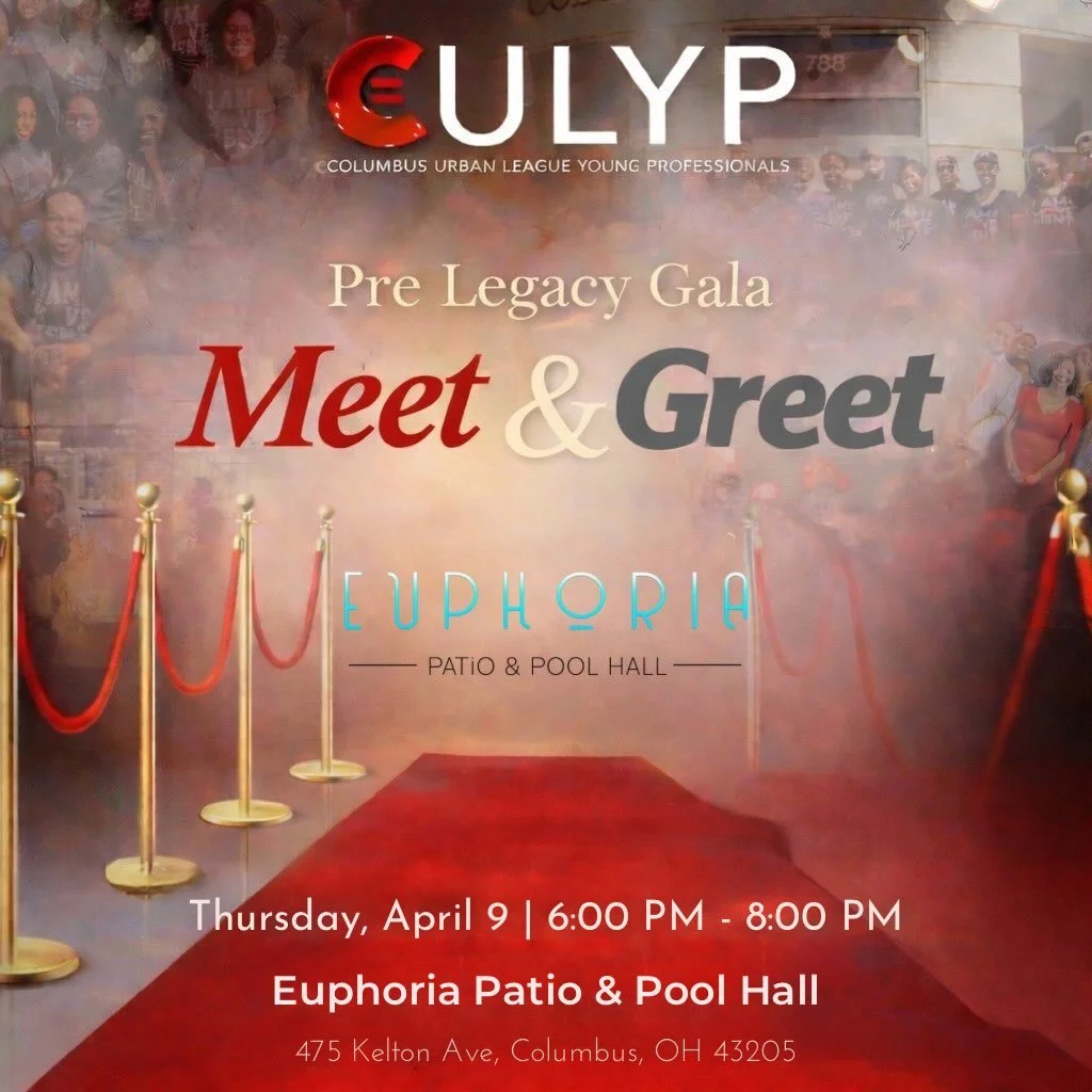 Our monthly Meet &amp; Greet returns to @euphoriacolumbus as a special pre-event to our Inaugural Legacy Gala. Come together to build connections and community with your fellow YPs.

Don&rsquo;t miss this opportunity to get last minute tickets, avail