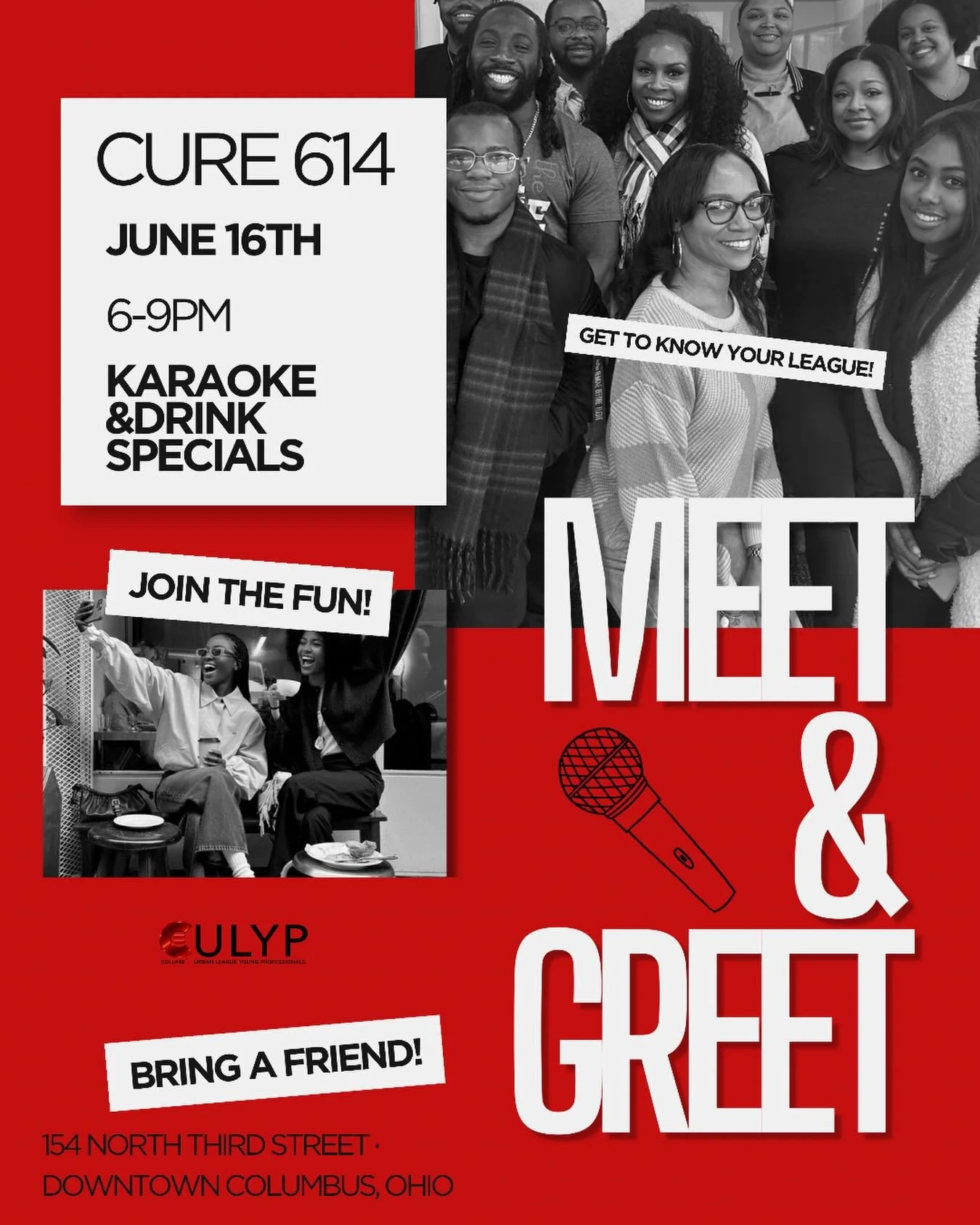 Our monthly Meet &amp; Greet is back!! Join us on June 16 as we head to @cure_614 for a relaxed evening where great conversations, new connections, and a little karaoke take center stage.

Join us from 6&ndash;9 PM for the Meet &amp; Greet, then stic
