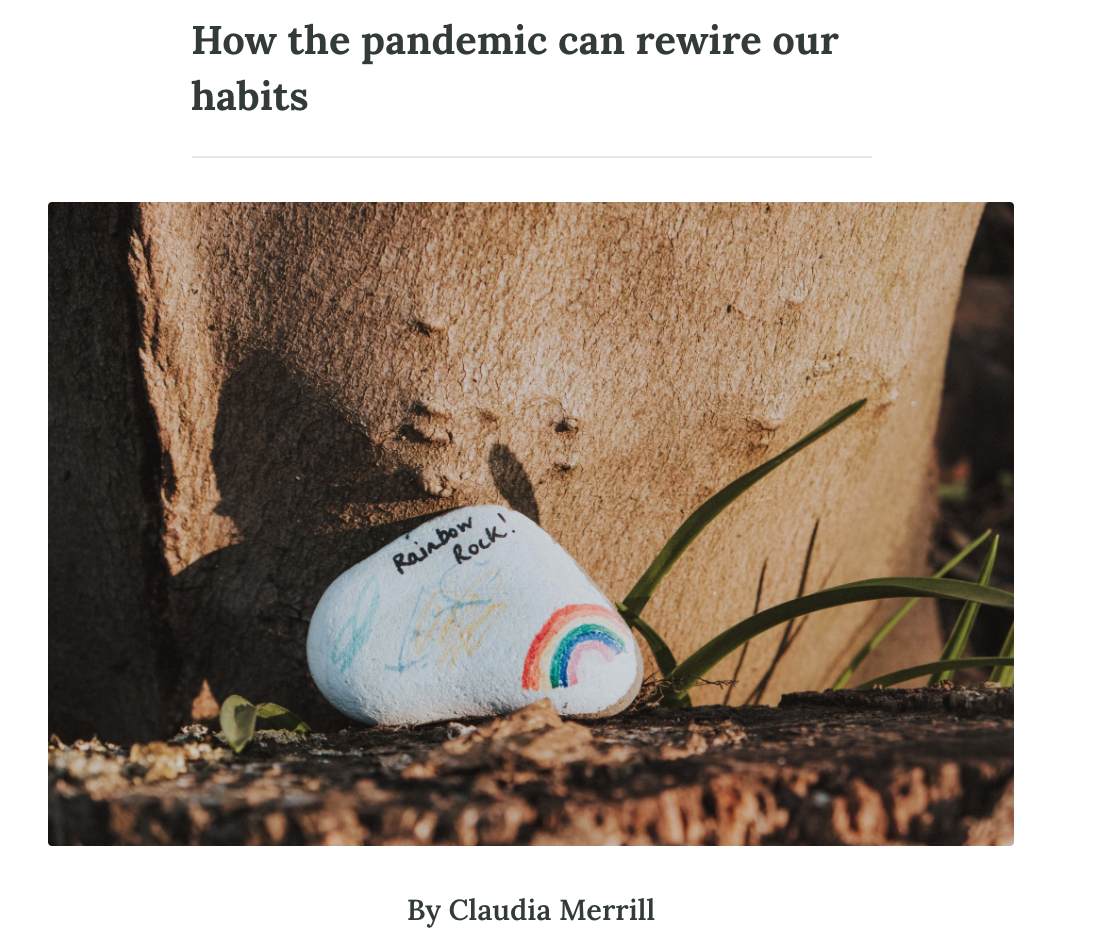 How The Pandemic Can Rewire Our Habits | Fen &amp; Field Magazine