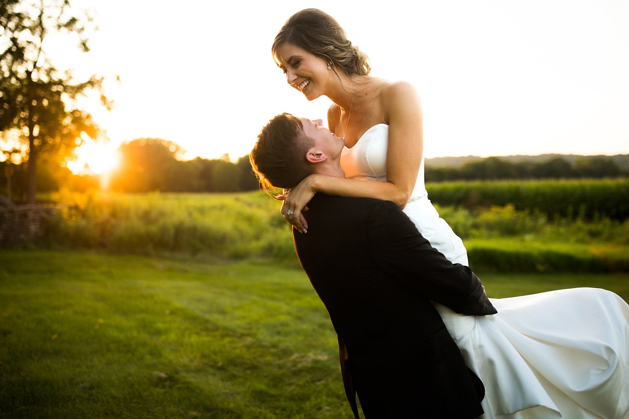  Bride and groom during sunset at Mayowood Stone Barn 4 of 13. 