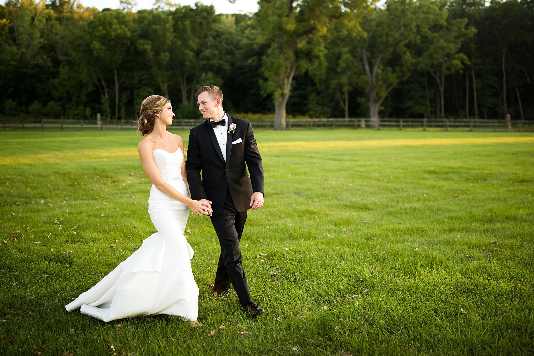  Bride and groom during sunset at Mayowood Stone Barn 6 of 13. 