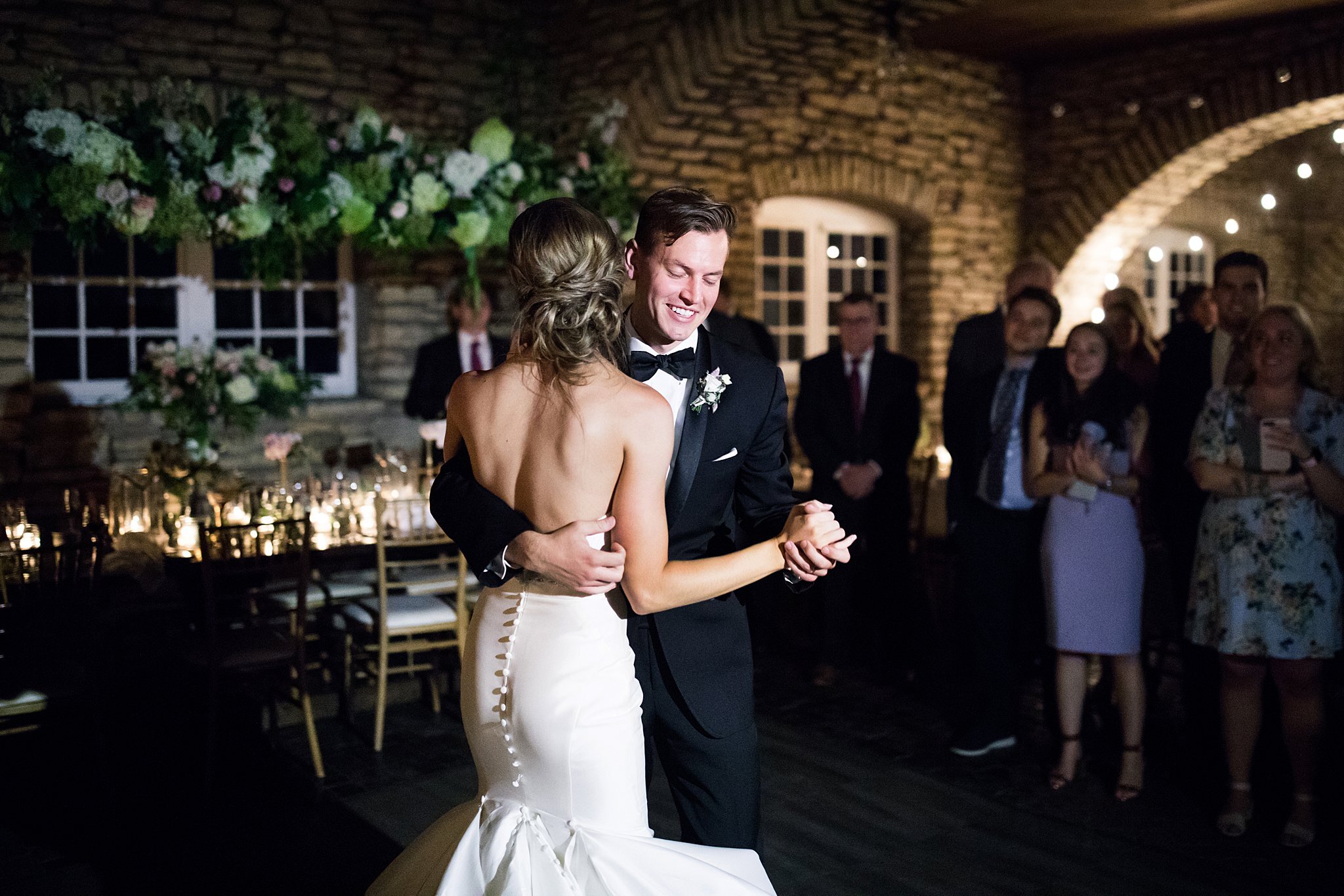  Bride and groom first dance at Mayowood Stone Barn 1 of 2. 