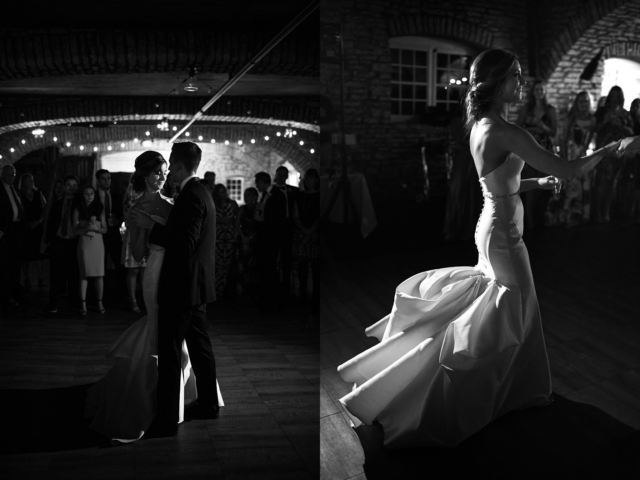  Bride and groom first dance at Mayowood Stone Barn 2 of 2. 